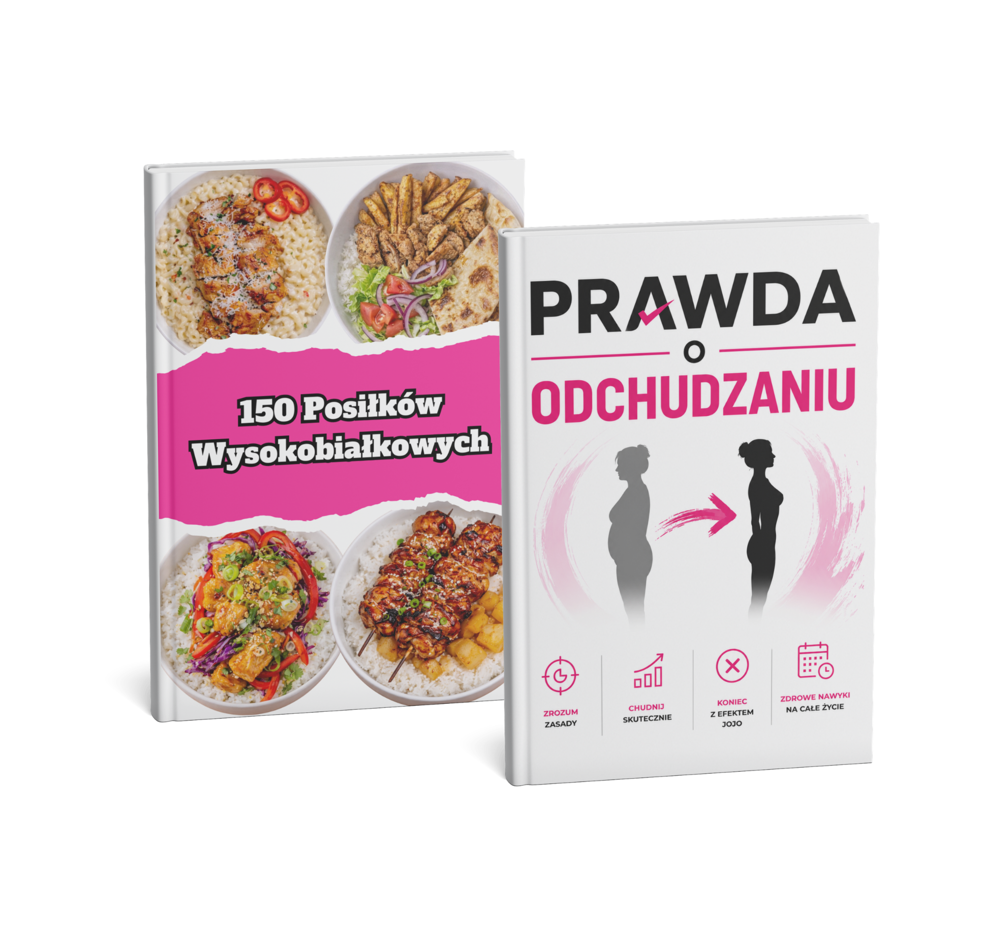 Pakiet 2 E-booków – Prawda o Odchudzaniu i 150 Posiłków Wysokobiałkowych